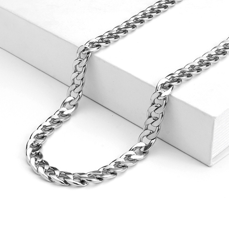 Luxury Jewelry Designer Jewelry Titanium Steel Chain Necklace Accessories Men's Trendy Stainless Steel Non-fading Necklace American Style Men