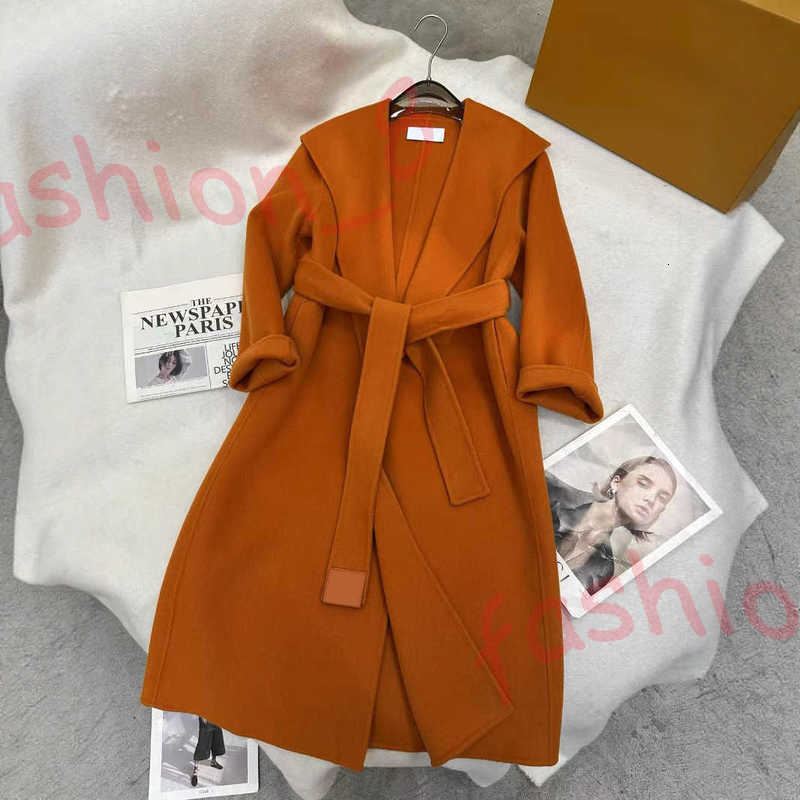 Designer Women's Wool & Blends top quality Winter Coat Women Double-Sided Cashmere Coat Long Trench Outwear Wool coats Hoodies Loose Wool Coat