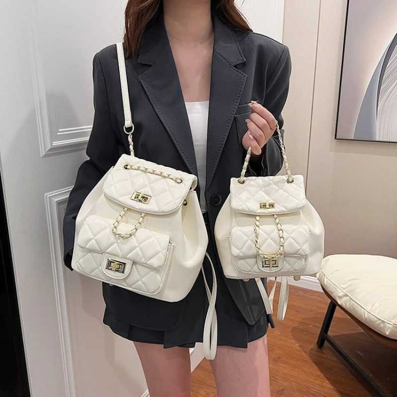 Hot S! Premium Quilted Chain Wens Backpack - Large Capacity Stylish Versatile. Y250715