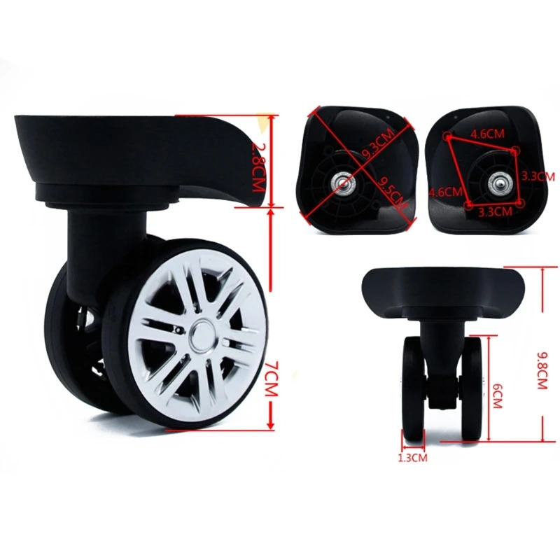 1 Pair A09 A57 Trolley Case Luggage Wheels No Noise Luggage Swivel Left Right Silent Wheels DIY Suitcase Replacement Parts 250708