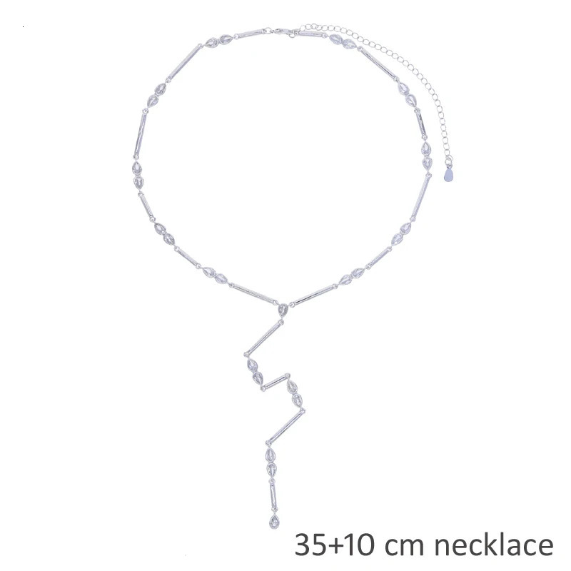 Gold Color Plain Geometric Various Shaped Bezel CZ Plain Bar Charm Sexy Y Shaped Fashion Women Necklace Jewelry 250711