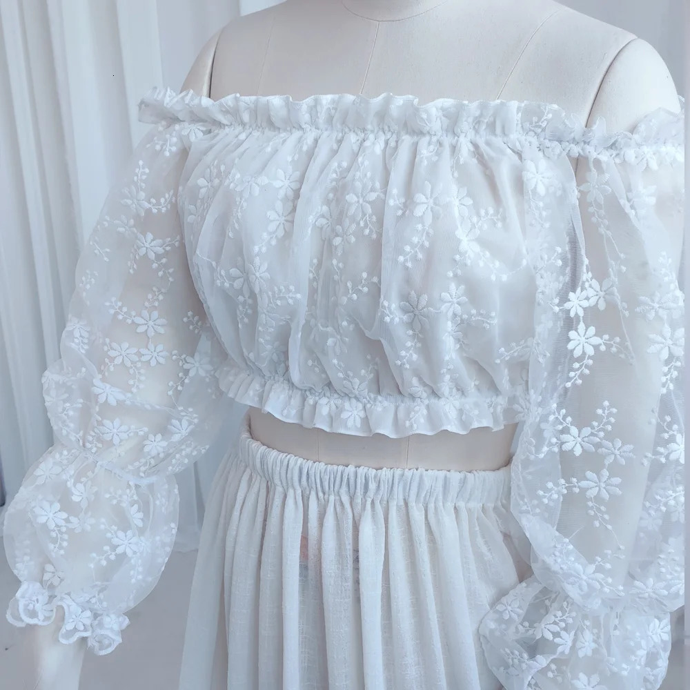 Bohemian Po Shooting Pregnancy Dress Lace One Shoulder Short Top Linen Cotton Dress Maternity Dresses For Baby Showers 250715