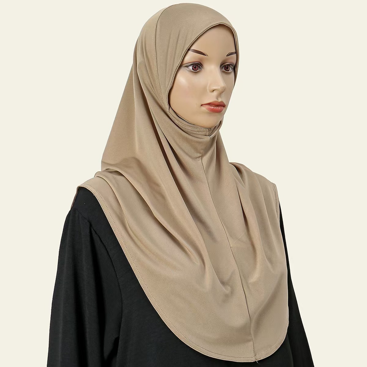 T1215 Middle Eastern long scarf for women, ethnic convenient scarf cap, Malaysian head cover scarf
