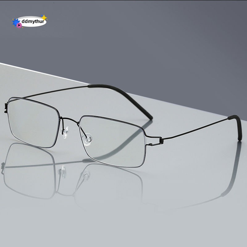 Ultra-Light Pure Titanium Casual Business Reading Glasses M, Square Frame, Screws, No Welding Points, Presbyopic Glasses, High Definition, Comfortable