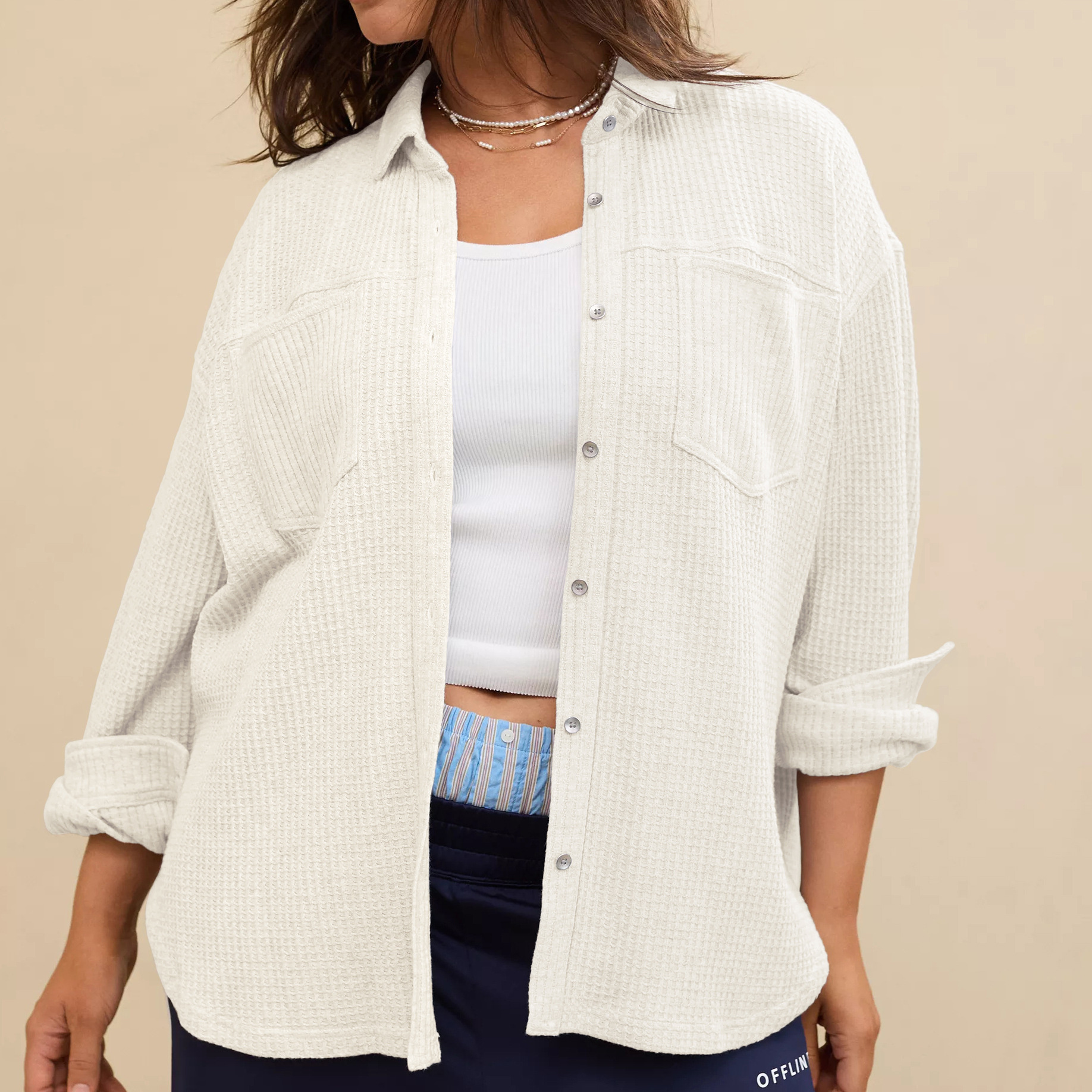 new Free shipping designer coat for women Button long sleeved warm jacket fashionable casual pocket high end cardigan