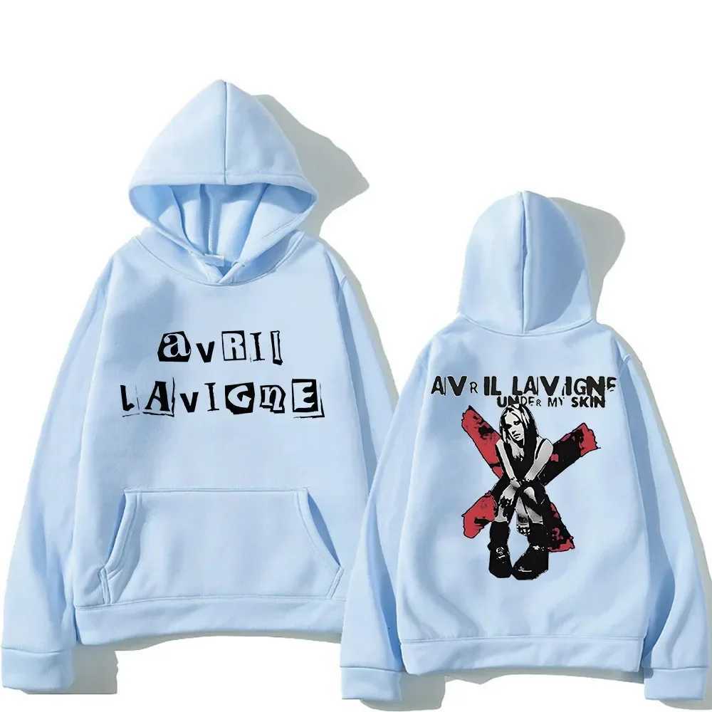 Avril Lavigne Hoodie Long-sleeved Harajuku Comfortable Sweatshirts with Hooded Grunge Fleece Clothing Womens Punk Pullovers X2507151