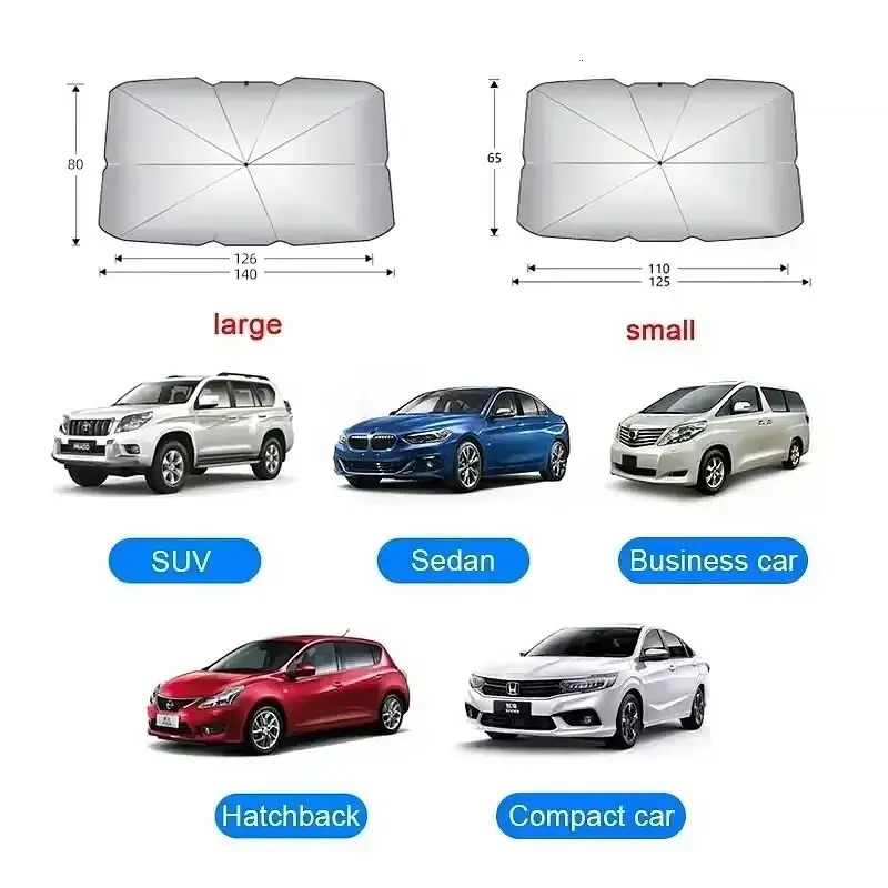 Folding Car Sunshade Umbrella for Windshield And Mesh sunshade For side window Summer UlProtection Parasol for Car Window 250715