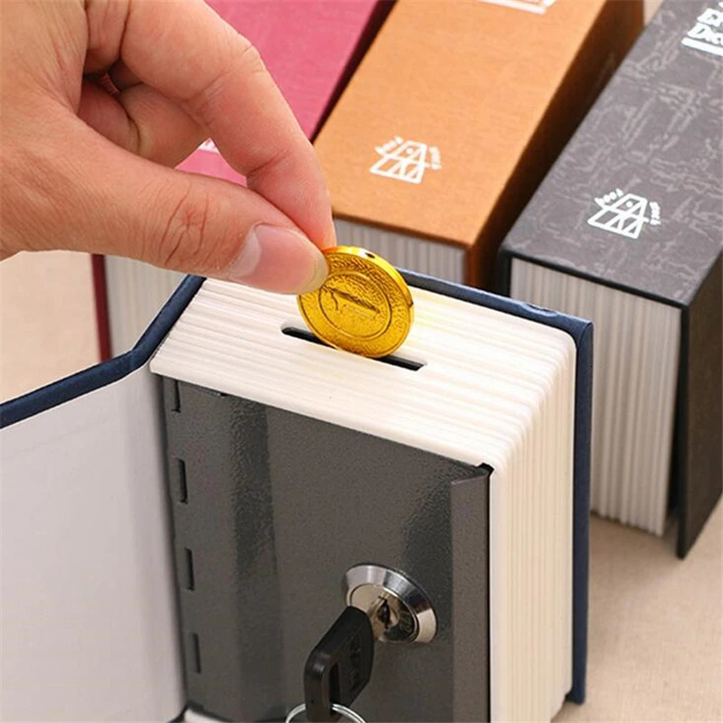 Creative Dictionary Book Money Boxes Piggy Bank With Lock Hidden Secret Security Safe Lock Cash Coin Storage Box Deposit Box 250709
