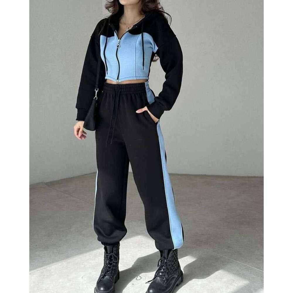 Spring New Fashion Women's Hoodie Jacket Casual Long Pants Versatile Set B5