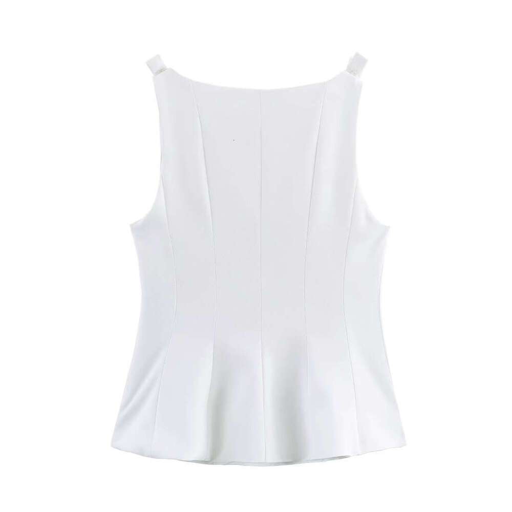 TRAFZA Women's New French Short Skirt Style Hem Bow Decorated Top B5