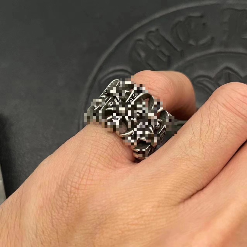 Diamond Cross Ring Men's and Women's Vintage Old Punk Index Finger Ring