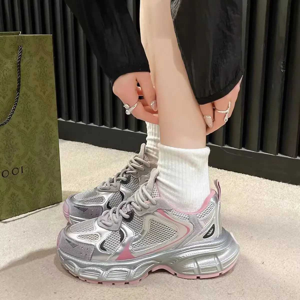 Lace Up High on Platform Ladies Footwear Casual Fashion 2025 Womens Shoes Comfortable and Elegant New Arrival Vulcanized Shoe Z250715
