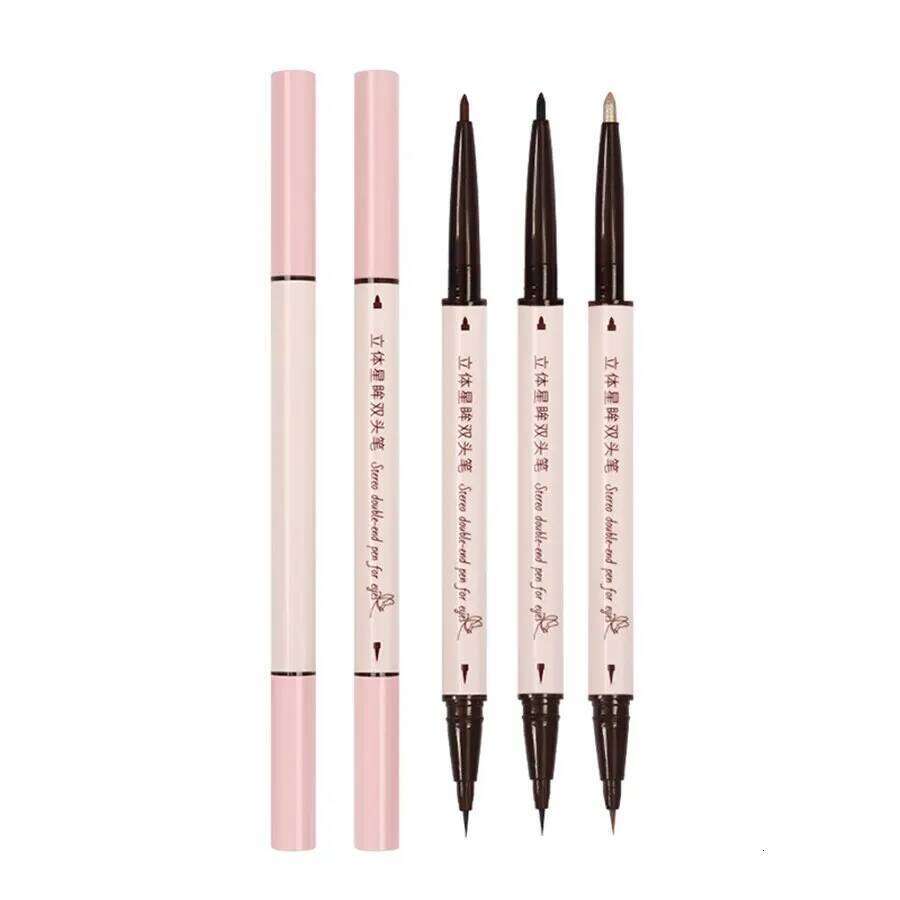 Double Head Eyeliner Pen Very Fine Tip Lying Silkworm Eye Brightening Waterproof And Durable Not Easy To Halo Dye Natural X250715 X25