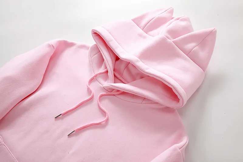 2025 New Y2K Womens Long Sleeve Rabbit Hoodie Sweatshirt Pullover Tops Sweatshirts Cat With Ears Kawaii X2507151