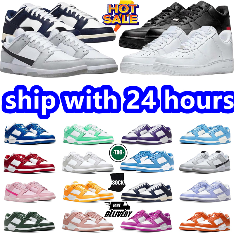 Free delivery Designer shoes 1 running shoes mens women platform sneakers Low Classic black white trainers sports shoes 36-45