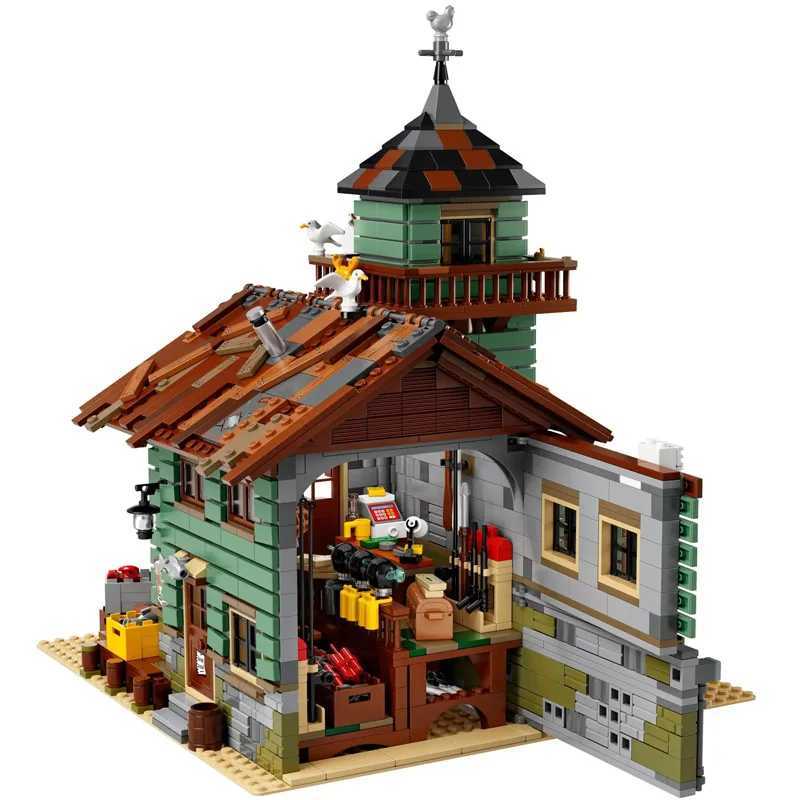 New Fisherman Old Fishing House Store Model Building Blocks Bricks Compatible 21310 16050 Kids Birthday Christmas Toys Gifts W250715