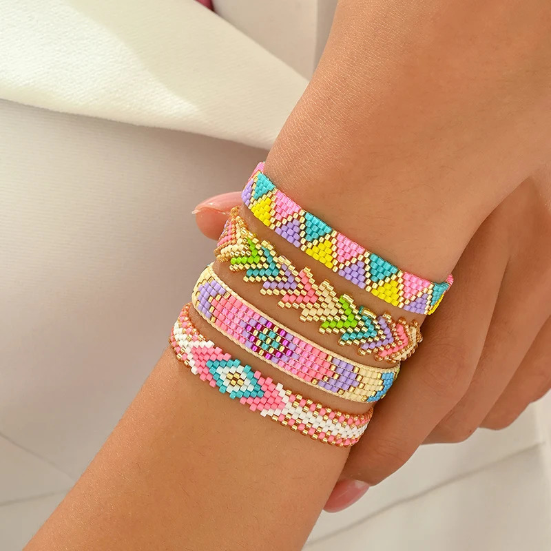 4Pcs/Set Miyuki Beads Bracelet Couple Bracelets Set Gift Lovers Jewelry Handmade Loom Woven Jewellery Wide Pulseras 250712