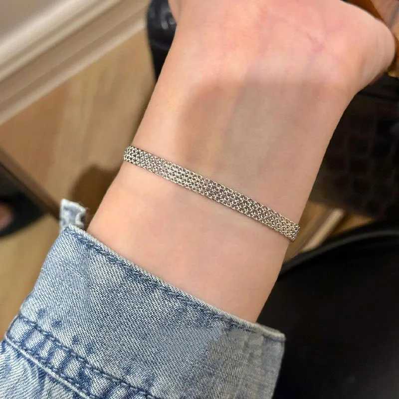 Stainless Steel Str Bracelets Vintage Woven Str Bracelet for Women Daily Simple Versatile High-end Jewelry Girls Gift XJ250715