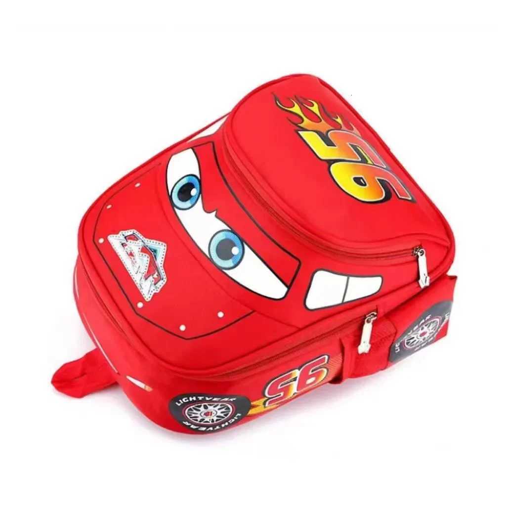 Cool and Handsome Cartoon Car Shaped Childrens Backpack Nylon Waterproof Backpack Lightweight Mom Bag for Going Out X2507151
