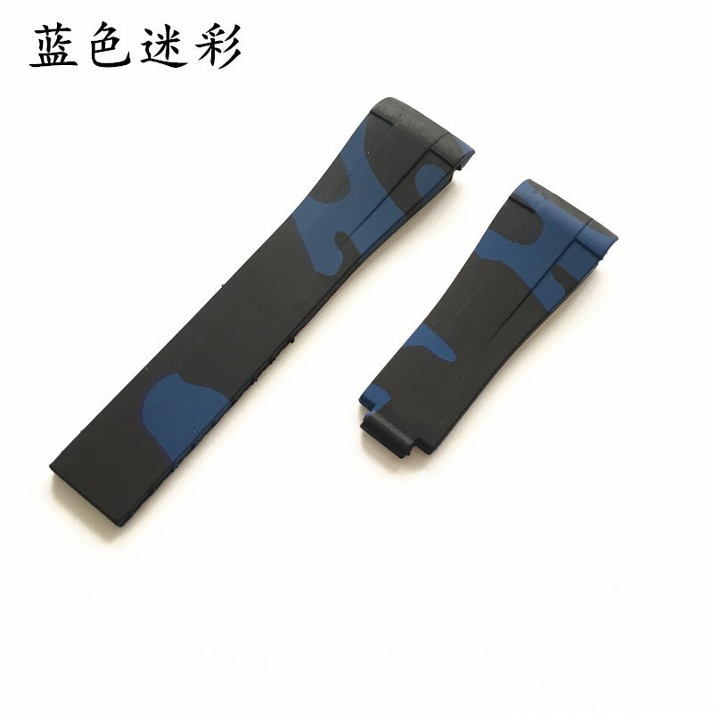 High quality Rubber watch strap 20mm 21mm waterproof silicone wristband camouflage watchband wristwatches band watch bracelet 220412