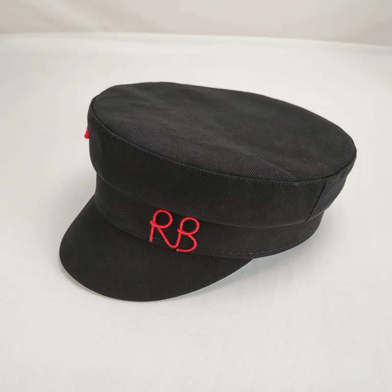 RB Letter Military Cap Spring Summer Travel sboy Caps Fashion Women Streetwear Flat Top Sailor Hat Lady Navy Hats 250714