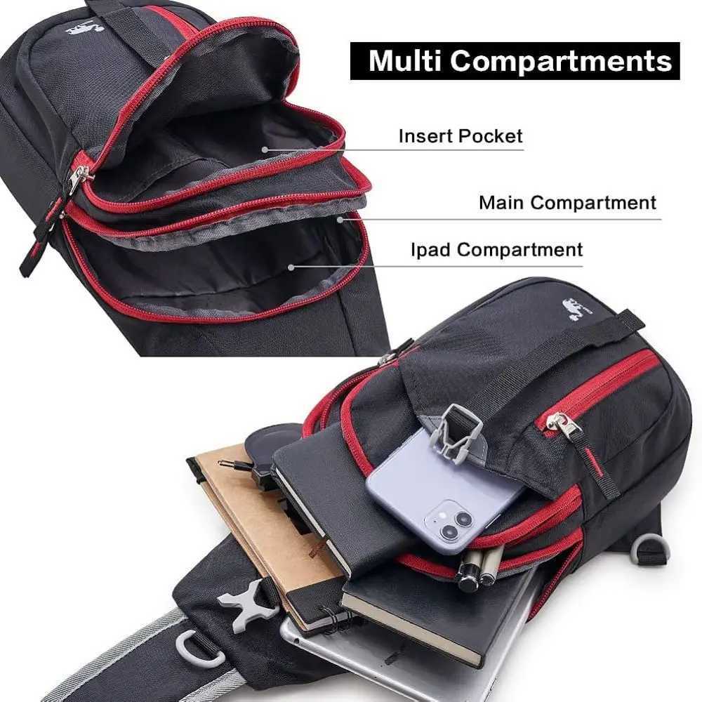 OIWAS Casual Crossbody Bag Sling Shoulder Mens Bag One Strap Lightweight Male Bags Pouch DayPack for Men Travel Sport