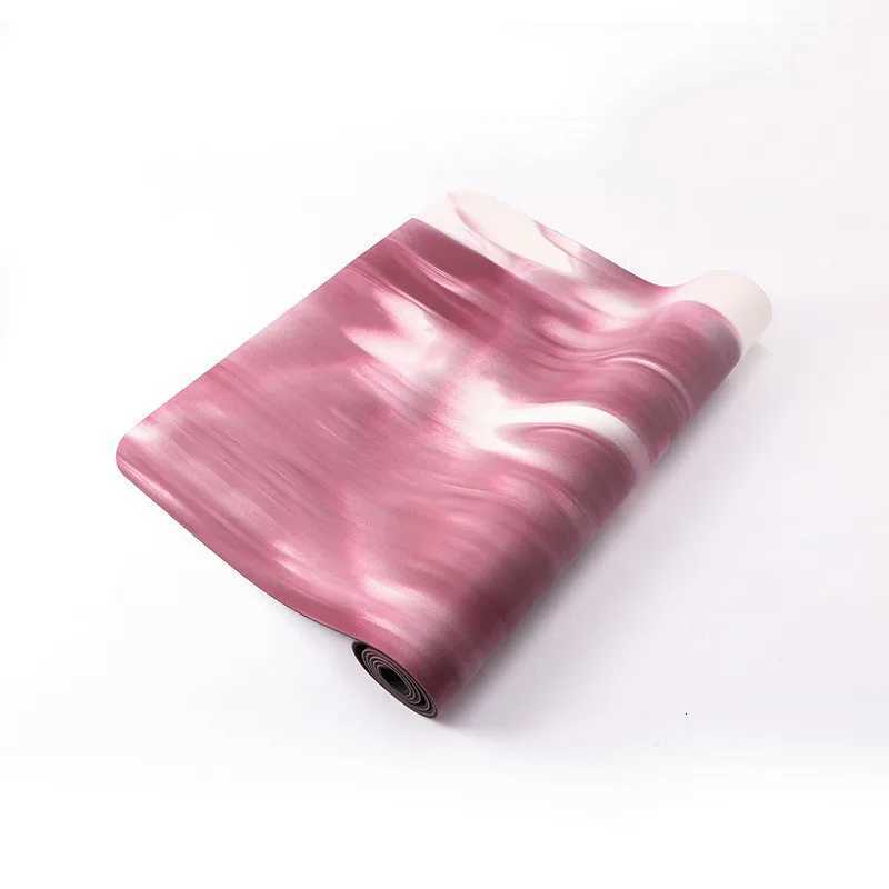 Double-Sided Luxury Home Yoga Mat Set 5mm Non-Slip Natural Rubber Silent Shock-Absorbing Exercise Dance Mat with PU Material 11XJ250714