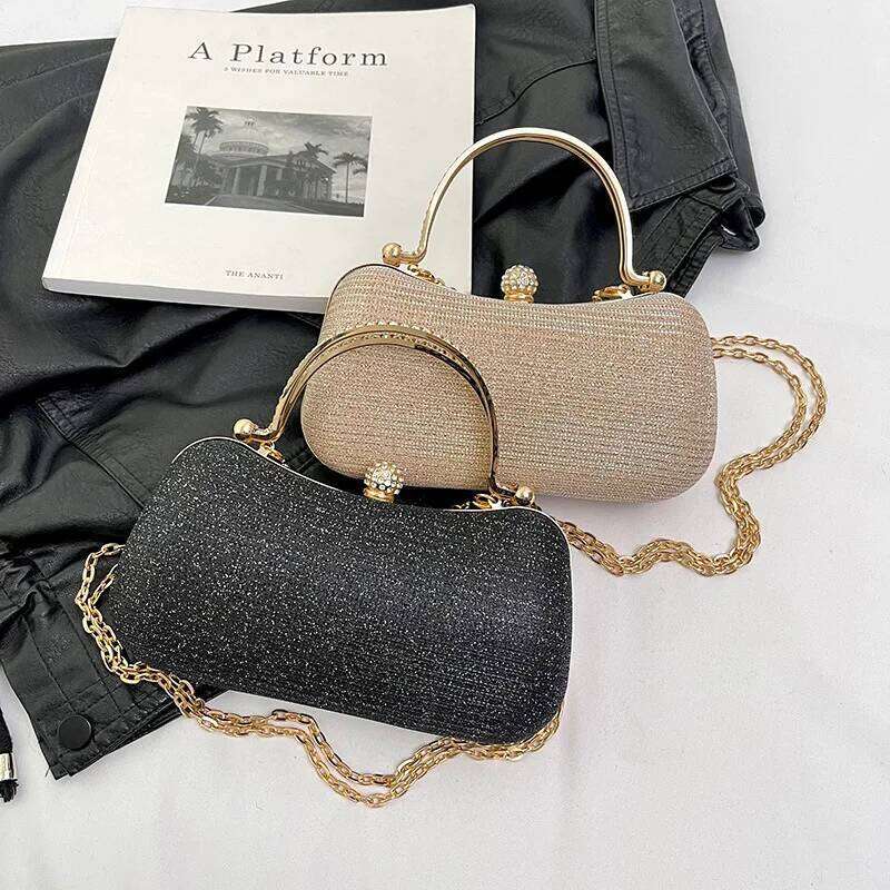 New Fashion Chain Handbag, Banquet Single Cross Shoulder Small Square Bag, Unique Handbag