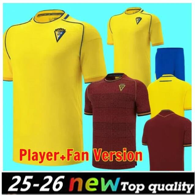 2025 2026 Cadiz CF Home Soccer Jerseys 25 26 LOZANO ALEX Men KIDS Kit Football Shirts