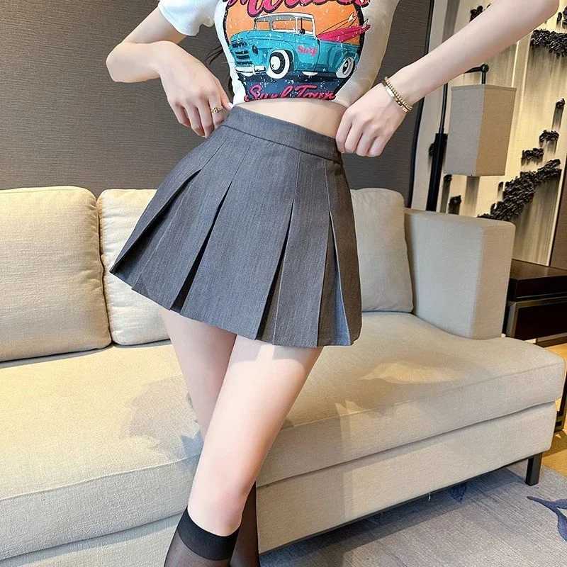 Sexy High Waist Womens Pleated Skirts Korean Chic Solid Color A Line Shorts Skirt Women Tennis Dance Student Mini Skirt Woman R250728