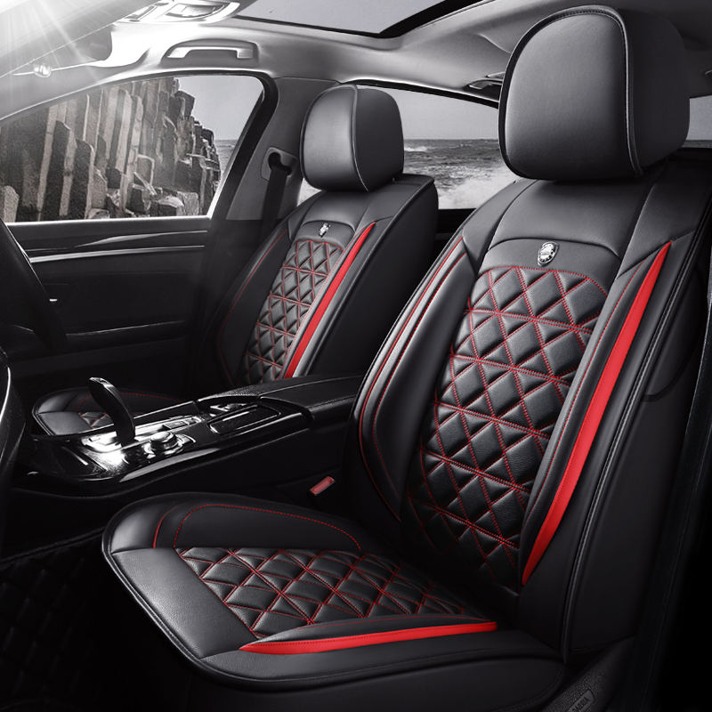 SOGLOTY Artificial Leather Car Seat Covers