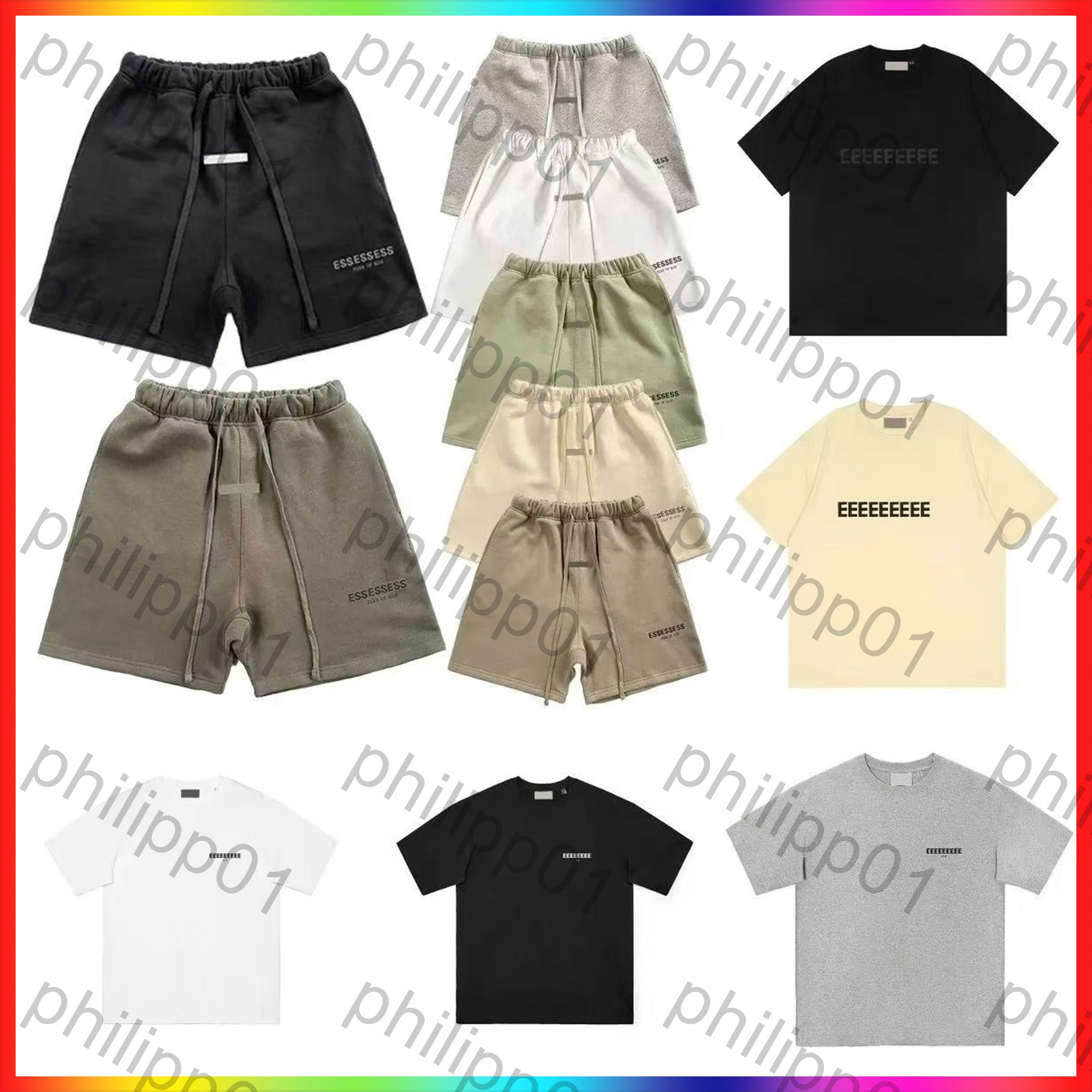 5A 2025 essential tshirt Summer Mens Designer T Shirt Printed Fashion man essentials T-shirt Top Quality Cotton Casual Tees essential Shorts Designer Shorts