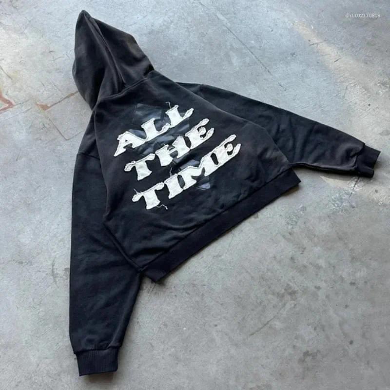Men's Hoodies American Trend Retro God Is Good Casual Street Wear Zip-up Hoodie And Women's Harajuku Hip-hop Gothic