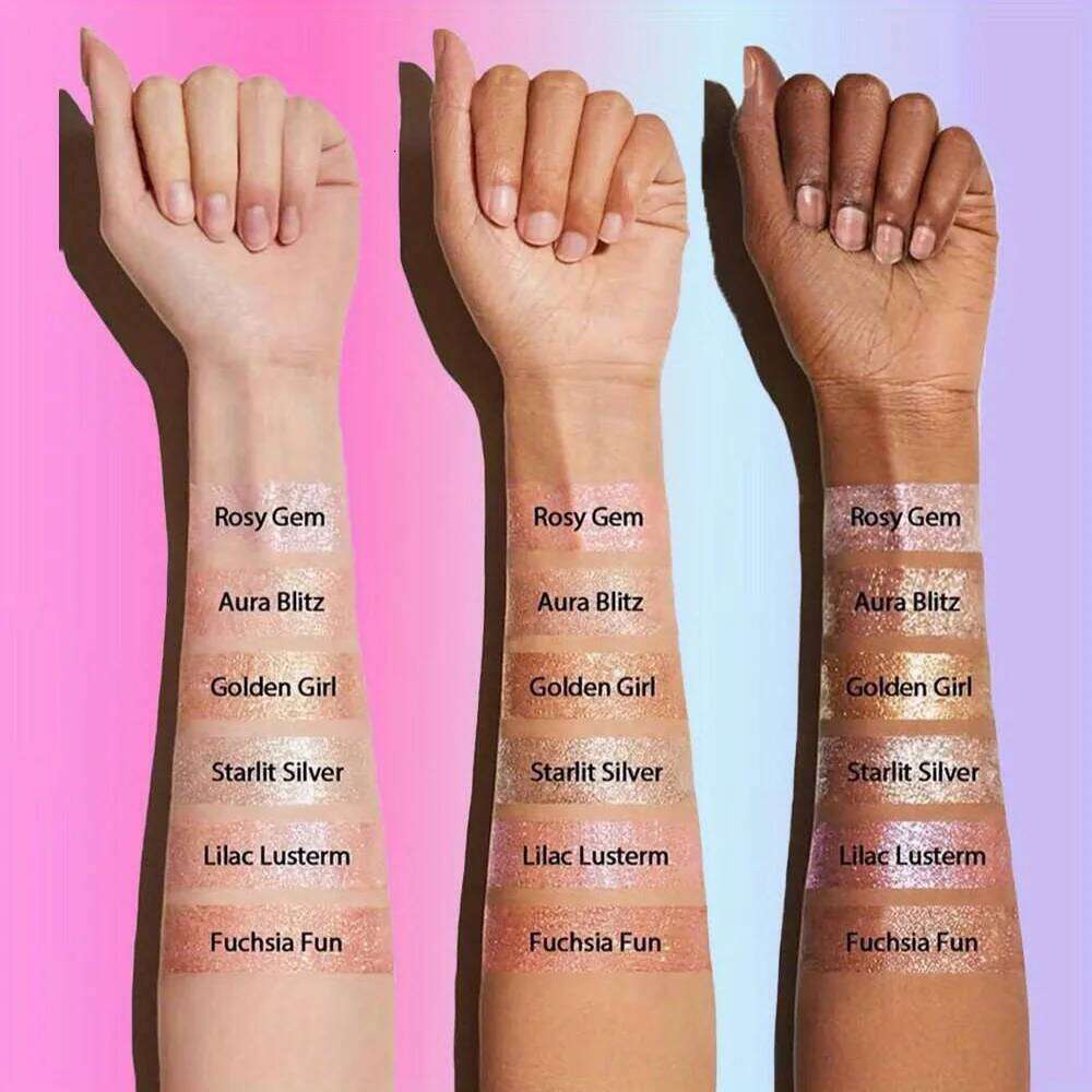 Jelly Eyeshadow Highlight Stick, Glitter Shimmer Long-Lasting High Pigment, Valentine's Day Party Beach Travel Holiday X250715