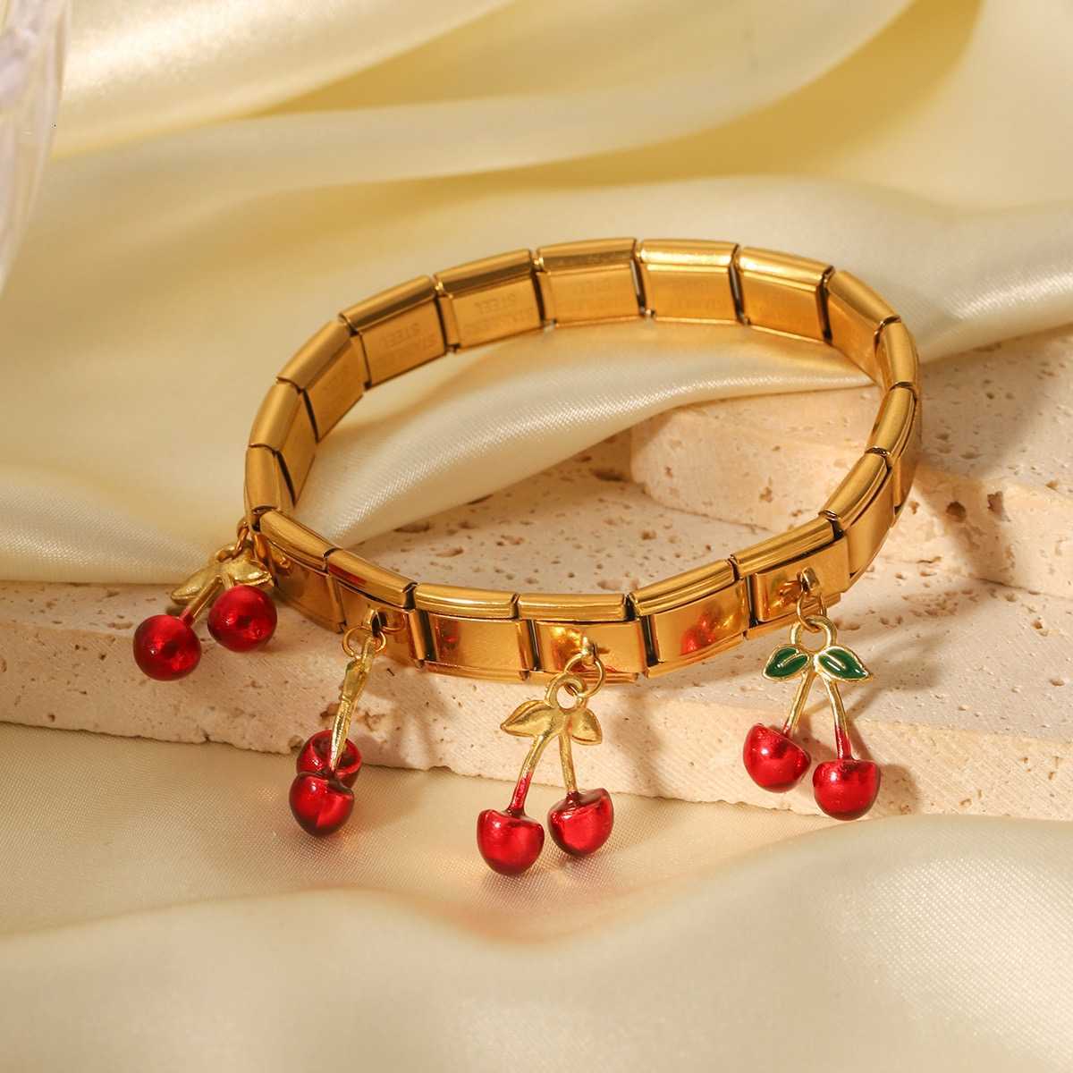 Geetric Square Stainl Steel Elastic Str Bangle Bracelets for Wen Sterry ry ple Pendant Bracelets Hand JewelryC250408