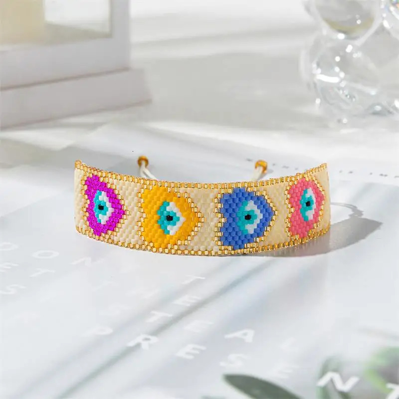 Boho Multicolor Miyuki Beads Heart Bracelet for Women Yoga Jewelry Bangle Charm Handmade Woven Rope Wristband waterproof Gift 250712