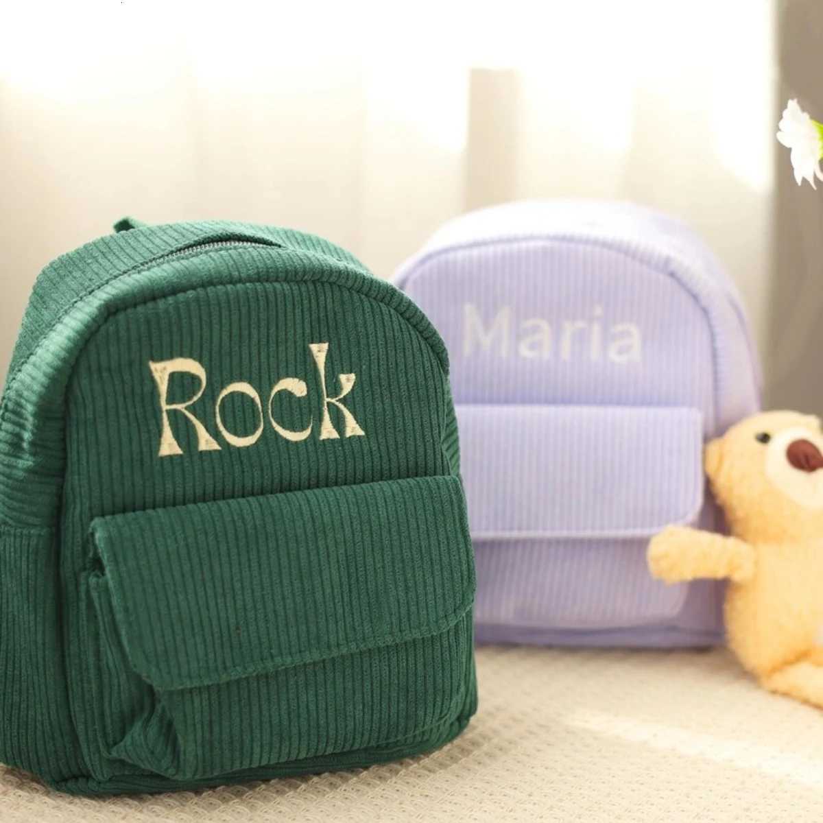 Personalized Custom Name Embroidered Letter Nursery Baby Little Backpack School Children Bag Gifts Boys Girls Go Out Wrap X2507151