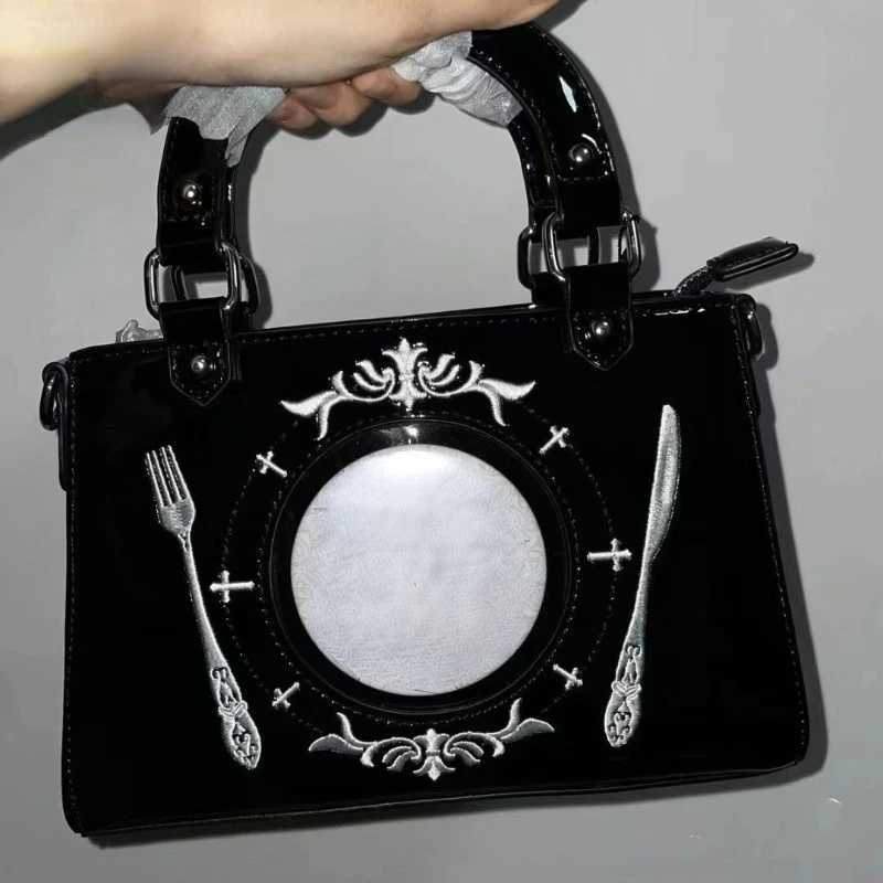Vintage Harajuku Punk Gothic Shoulder Underarm Bag Sweet Cool Y2k Handbags Casual Women Transparent Ita Bags