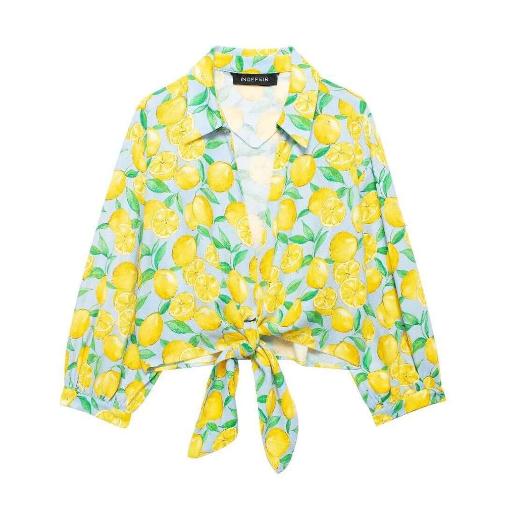 TRAFZA Women's Spring And Autumn Fashion Casual Versatile Trendy Sun Protection Printed Shirt Set B5