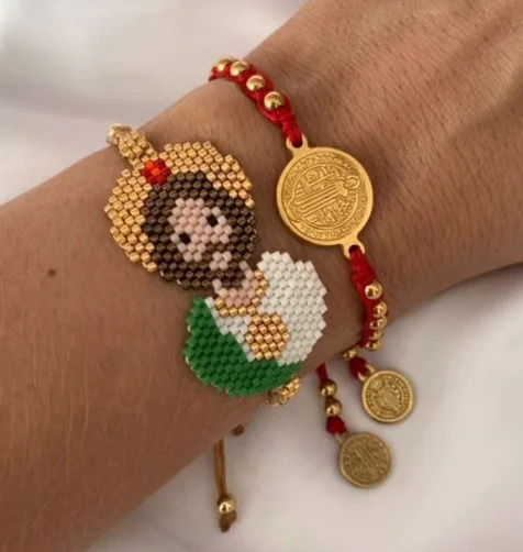 Handmade Religious Sacred Heart jesus virgin Charm Bracelet adjustable bracelet jewelry for women GIRL 250712