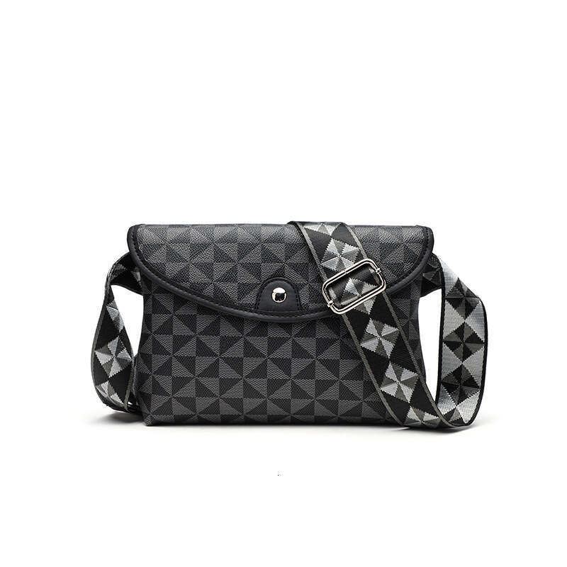 Women's Single Shoulder Crossbody Fashion 2024 Versatile New Simple Wide Strap Windmill Print Small Bag