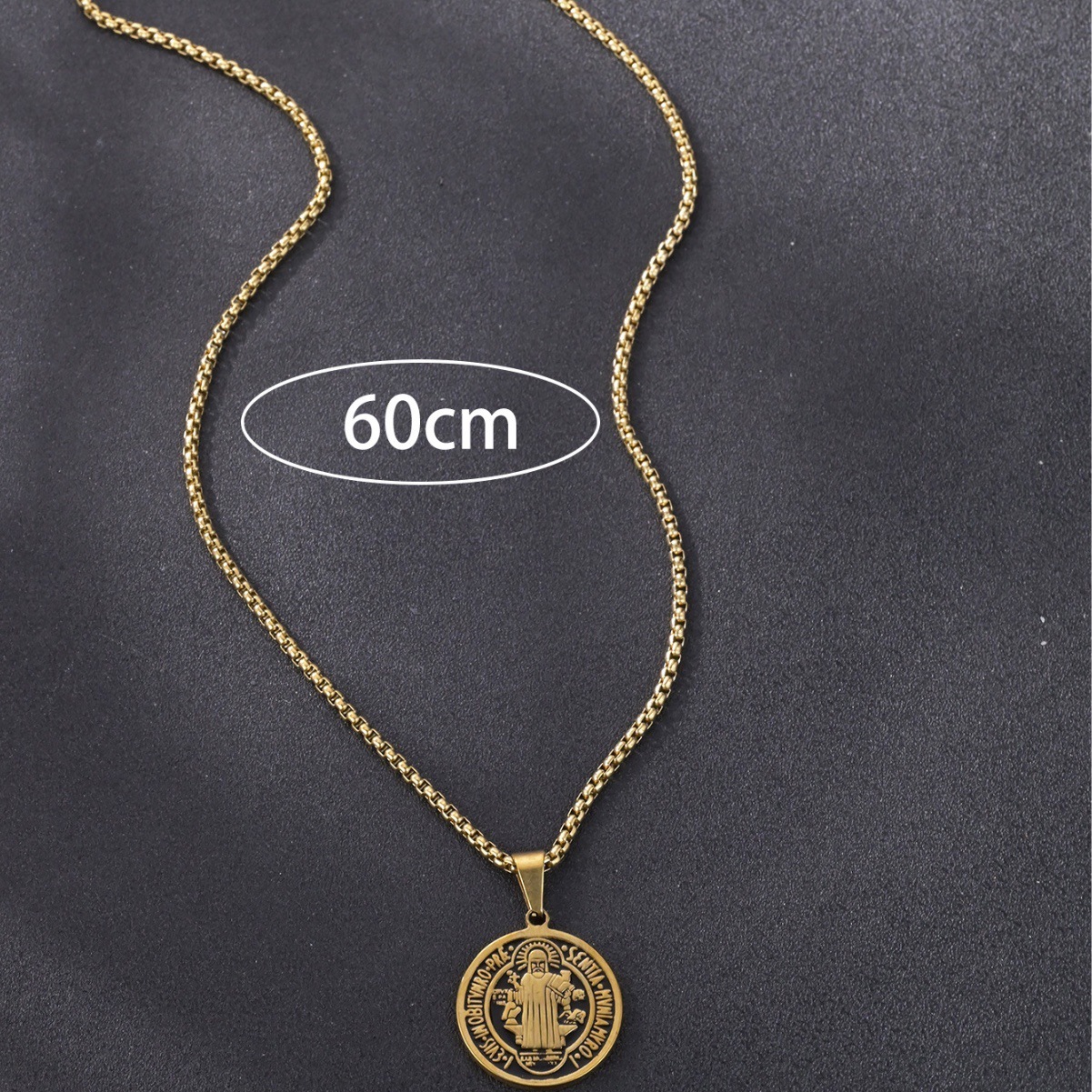 Luxury Jewelry Designer Jewelry European And American Fashion Cross-border Religious Stainless Steel Pendant Necklace 60cm Jewelry Catholic Jesus Chri