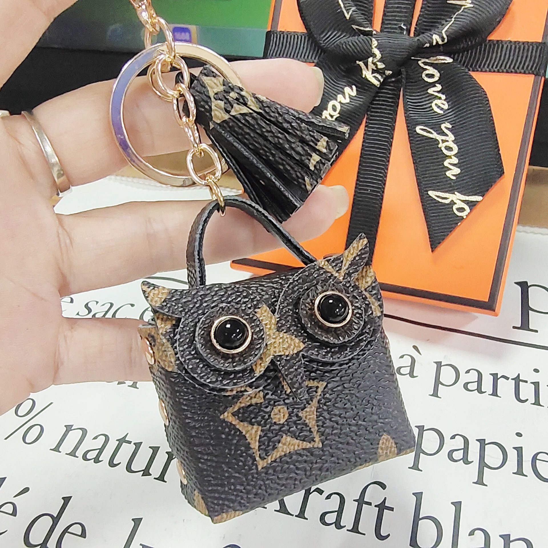 Tassel Owl Key Rings Mini Bag Pendant Leather Coin Purses Keychains Wallet Lanyards Scarf Holder Car Keyrings For Women Girls ddmyMon ddmyMon ddmyMon 