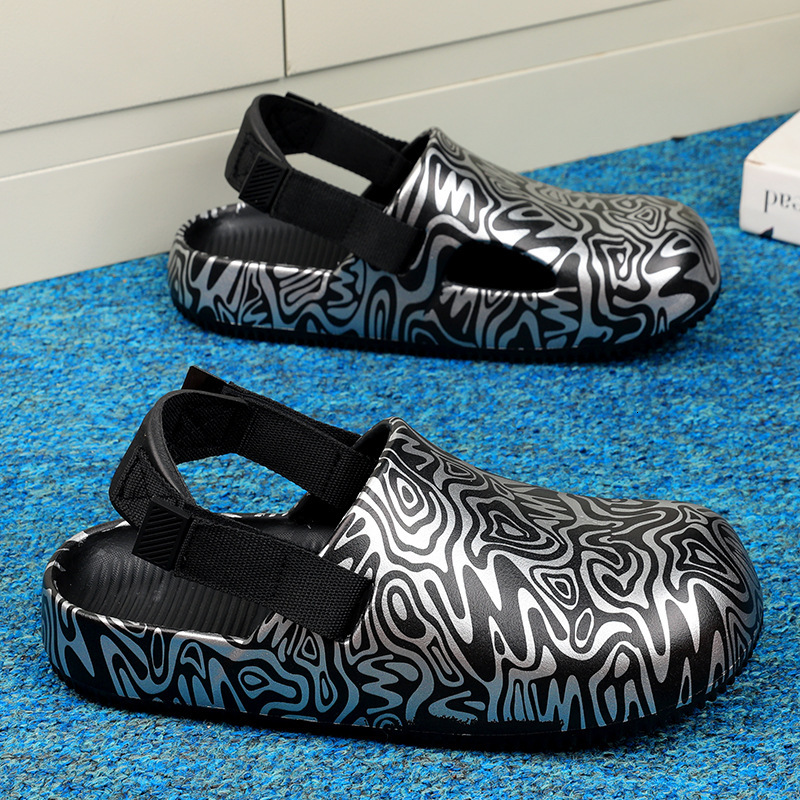 2025 Summer Style Closed-toe Sandals Famous Designer Clogs Cross-border Camouflage Designer EVA Cushioned Outdoor Thick-soled Closed-toe Couple Style 
