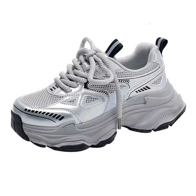 Dads shoes womens 2025 spring and summer new height increasing mesh breathable versatile lightweight sports and leisure shoes Z250715
