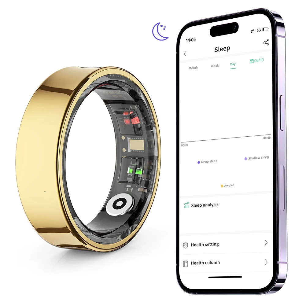 R09 Smart Ring Heart Rate Blood Oxygen Sleep Monitoring Health Fitness Rings Sleep Ring for Men Women 250711
