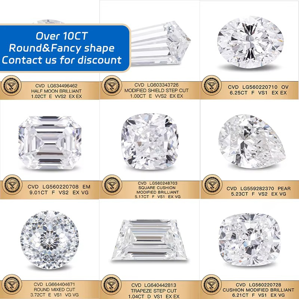 Messi Jewelry 1.1mm - 3mm DEF VVS Round Melee Lab Diamond Price Per Carat HPHT Loose Melee Excellent Cut Lab Grown Diamond