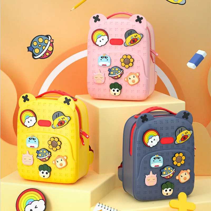 Kids Cool Large-capacity Breathable Backpack Children DIY Pattern Waterproof Messenger Bag Kindergarten Students Schoolbag LB389 X2507151