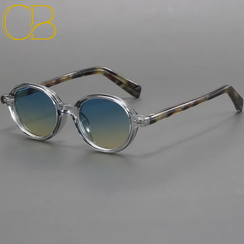 CB Oval Sunglasses Small Round Men's Japanese Unisex Sunglasses Women Retro TR90 Men Vintage Classic Y2K Brand Designer UV400 Protection Customiz