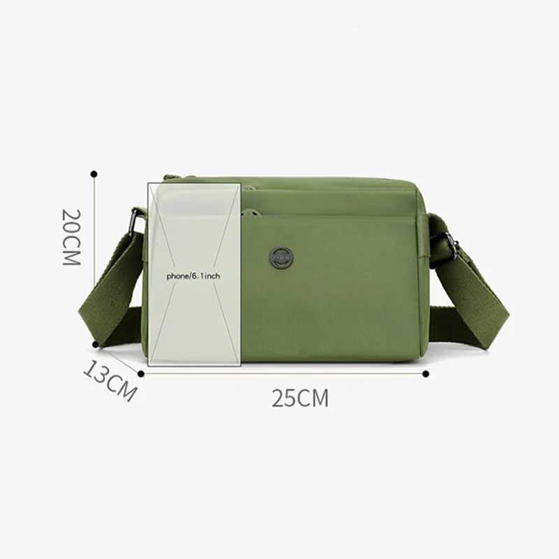 New Minimalist and able Shoulder Bag Womens Oxford Fabric Casual Crossbody Bag Multi Compartment Messenger Bag